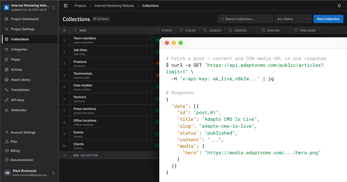 Documentation | Adapto CMS